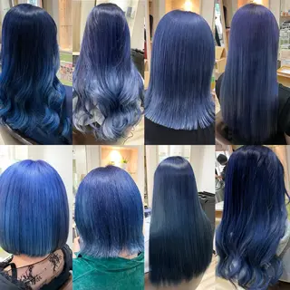 セミロング 🌈派手髪ハイトーン 🌈鈴木亮太🌈のヘアスタイル