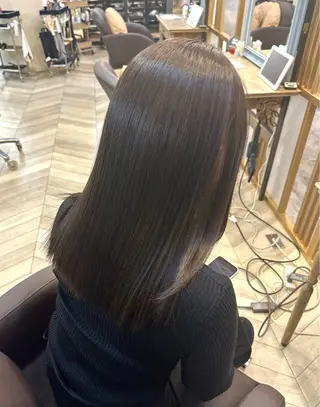 ロング カラー 曲がる縮毛矯正 ・フェザー/RIKIのヘアスタイル