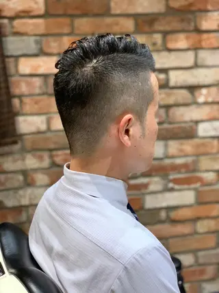 ショート パーマ メンズ HIROGINZAプレミアムバーバー赤坂店所属・田中 千恩のヘアスタイル