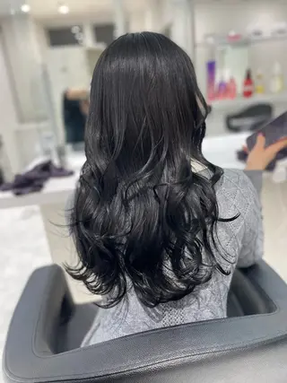 ロング カラー ヘアアレンジ トレンド韓国風カラー 💎ホウト💎のヘアスタイル