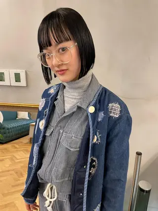 ミディアム カラー パーマ ヘアアレンジ メンズ キッズ ネイル マツエク・マツパ アイブロウ tatsumi/ボブ ウルフ/レイヤーのヘアスタイル