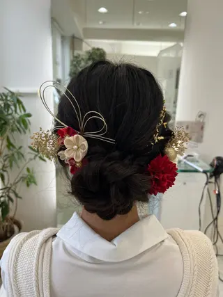 ミディアム ヘアアレンジ まつげ/艶髪 /SAYAKAのマツエク・マツパデザイン