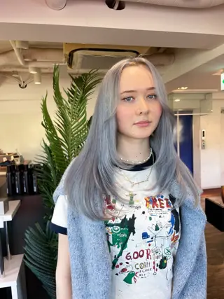 ロング カラー 似合わせヘア🤍 面田法子のヘアスタイル