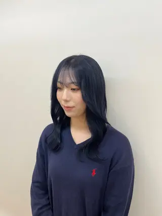 ミディアム カラー ヘアアレンジ ひより🩷韓国ヘアー _髪質改善カラーのヘアスタイル