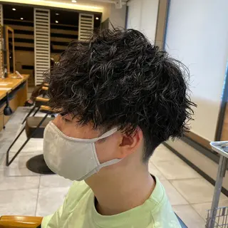 ショート パーマ メンズ Seaツイスト/ ユウガのヘアスタイル