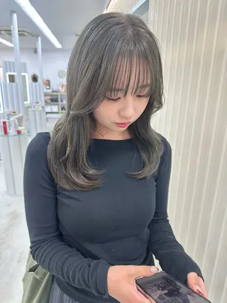 セミロング カラー YUIMARL岡山店 MIRAIのヘアスタイル