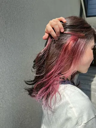 ミディアム カラー 今田 飛奈のヘアスタイル