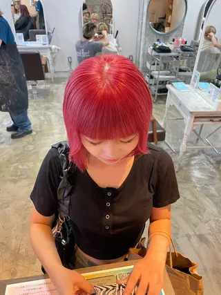 ミディアム カラー Pia所属・青木 拓充のヘアスタイル