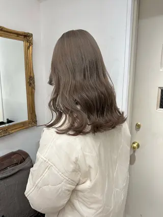 セミロング カラー REINA☁️透明感 カラー/ぷつっと♡のヘアスタイル