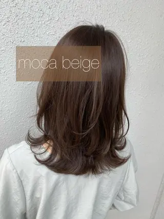 セミロング カラー 後藤紗英/髪質改善 /オリーブベージュのヘアスタイル