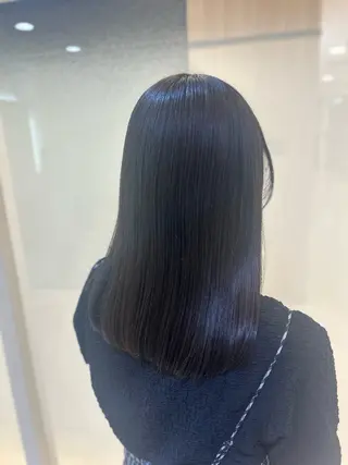 ミディアム カラー 艶質改善/縮毛矯正 ササキナツミのヘアスタイル