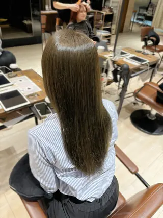 セミロング カラー 🤍艶髪透明感 カラー/直井優花🤍のヘアスタイル