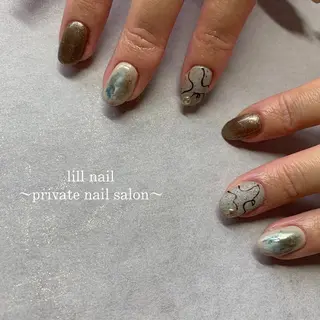 ミディアム pllia beautyのネイルデザイン