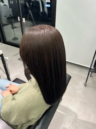 セミロング カラー kei/透明感カラー /縮毛矯正/メンズのヘアスタイル