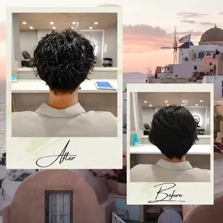 パーマ メンズ ショート GR 髪質改善トリートメント×ヘッドスパ【ジーアール】所属・🌺中村🌺毎日楽し くなる髪をご提案✨のヘアスタイル