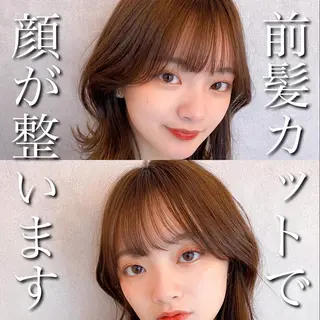 ミディアム カラー 新宿/韓国風レイヤー 髪質改善/渋谷直樹のヘアスタイル