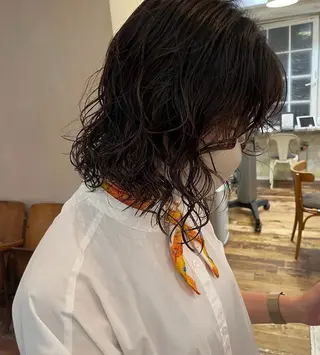 ミディアム パーマ 鎌田健/ パーマ/レイヤーのヘアスタイル