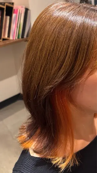 ミディアム カラー 前田 つかさのヘアスタイル