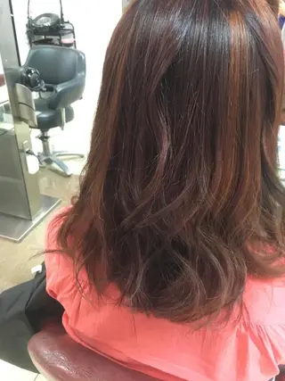 セミロング カラー 斎藤 みくのヘアスタイル