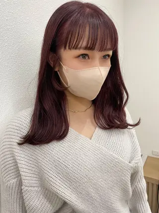 セミロング レイヤー縮毛矯正 ささきすずね💗のヘアスタイル