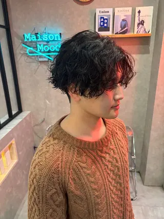 ショート パーマ メンズ 長谷川 湧のヘアスタイル
