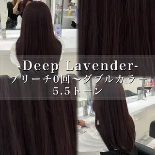 ロング カラー ヘアアレンジ 🫧透明感ラベンダー 似合わせ🫧あい🫧のヘアスタイル