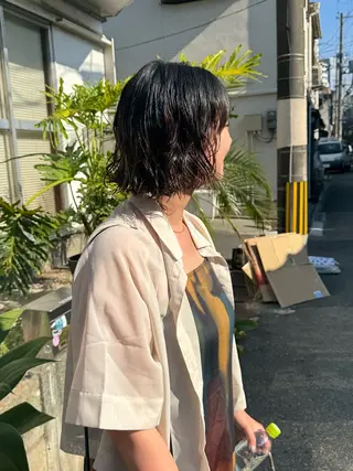 ミディアム パーマ kakeru レイヤーボブパーマのヘアスタイル