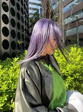 ロング カラー ハイトーン/心斎橋/ honomiのヘアスタイル