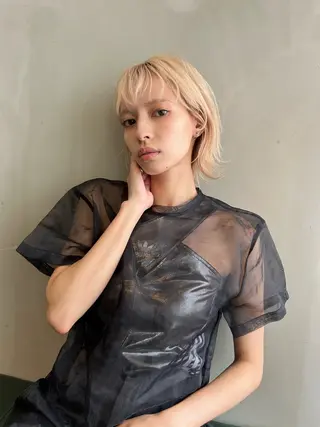 ショート カラー ショート/ボブ専門 宮脇美奈/南船場のヘアスタイル