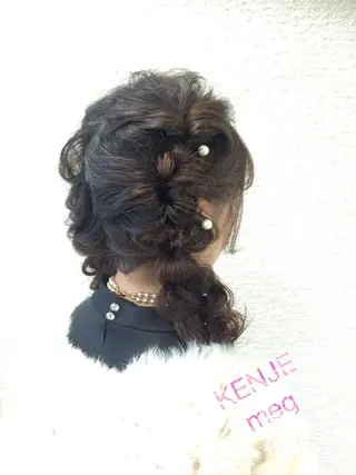 セミロング ヘアアレンジ 高橋恵🌈生え癖改善 ウルフ/レイヤーのヘアスタイル