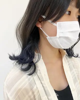 ミディアム カラー 駅チカ【ali'i】 アリイ花崎友美☘のヘアスタイル