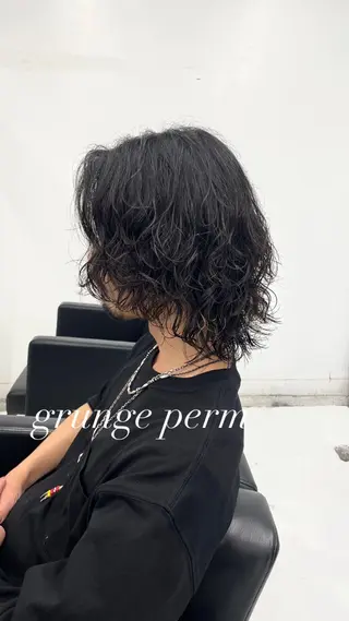 ミディアム パーマ メンズ 【柏メンズパーマ職人 】店長　KAZUMAのヘアスタイル