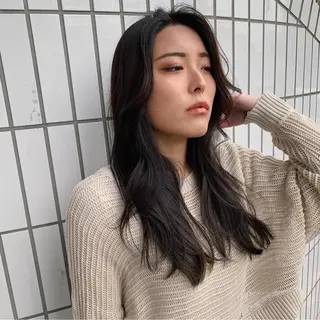 ロング カラー ハットリ /北習志野のヘアスタイル