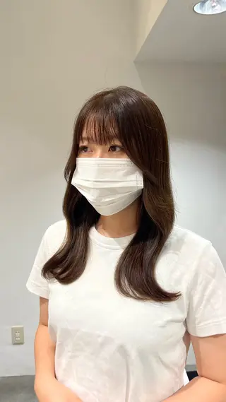 セミロング カラー 西田 歩果のヘアスタイル