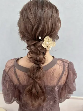ロング ヘアアレンジ セットサロン      ラフテル所属・大阪/ヘアアレンジ /似合わせset💐のヘアスタイル