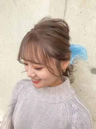 セミロング 梅山 美侑のヘアスタイル