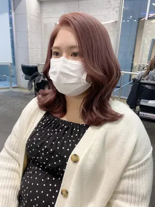 セミロング カラー 💗💗韓国レイヤー yu-ki💗💗のヘアスタイル