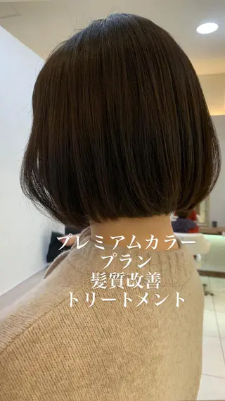 ショート カラー 似合わせカラー/艶 髪質改善/ヨシザキのヘアスタイル