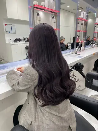 ロング カラー ヘアアレンジ 🎀RIN🎀 就活🩶暗髪カラーのヘアスタイル