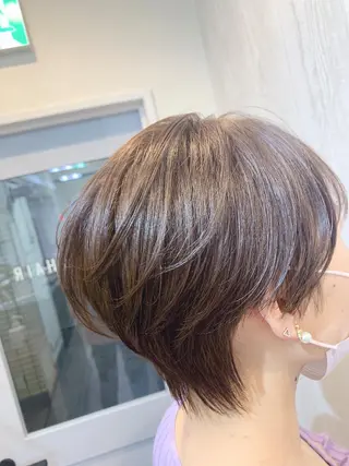 ショート カラー ヘアアレンジ HUENEST アカデミーサロンのヘアスタイル