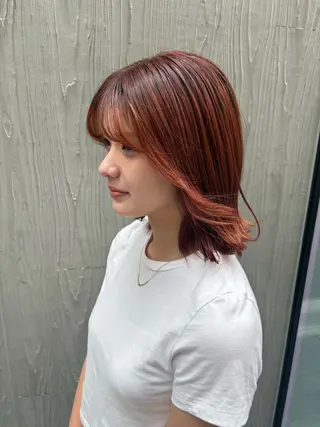ミディアム カワゾエ／ レディースモデル募集のヘアスタイル