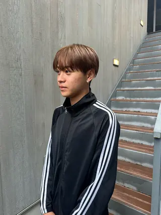 ショート カラー メンズ 似合わせレイヤー 海外風レイヤーmioのヘアスタイル