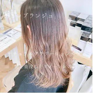 セミロング カラー パーマ ヘアアレンジ メンズ キッズ マツエク・マツパ merc. 🩵妹尾杏菜のヘアスタイル