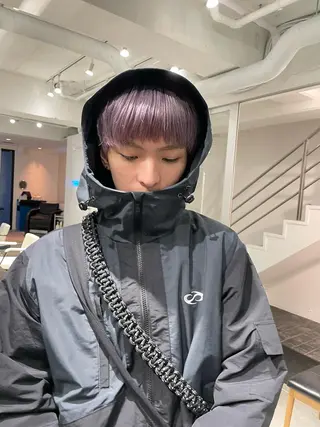 ショート カラー メンズ スパイラルパーマ 🌐hina⭐️のヘアスタイル