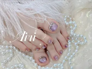 ネイル ネイルサロンAiri 長さ出し·シンプルのネイルデザイン