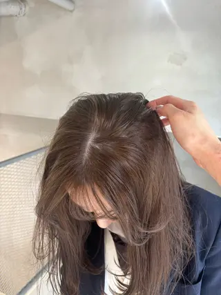セミロング カラー 🧸ベージュ/カット モデル☘️/MIKUのヘアスタイル