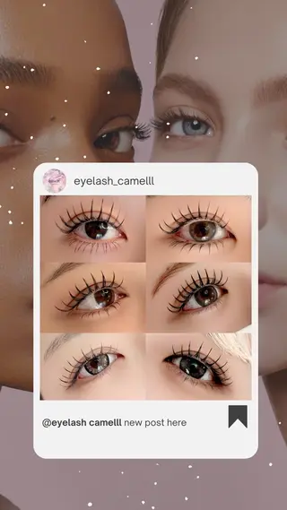 マツエク・マツパ 【那覇/束感まつ毛】 キャメルのマツエク・マツパデザイン