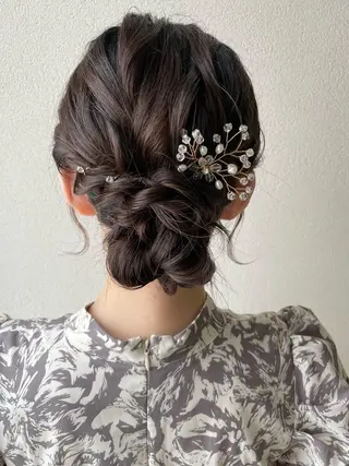 セミロング ヘアアレンジ 沢田 瞳のヘアスタイル