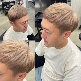 ショート カラー 韓国風レイヤー ハイトーンRYOTAのヘアスタイル