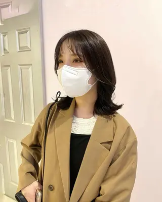 ミディアム カラー アオイ🩵暖色 /まろやかカラーのヘアスタイル